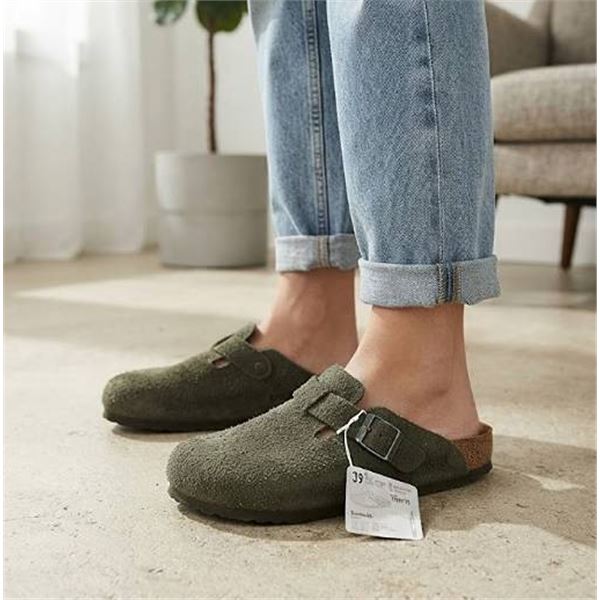 Birkenstock Boston BS Clogs, Thyme, Clogs Size 38