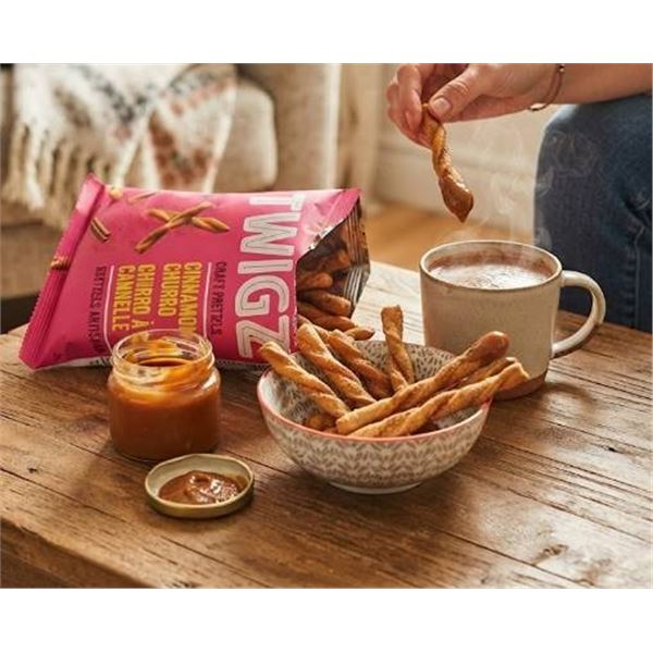 TWIGZ Cinnamon Churro Pretzel Snacks, 12 Pack