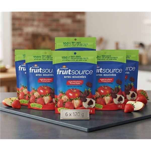 SunRype FruitSource Bites Apple Strawberry 12