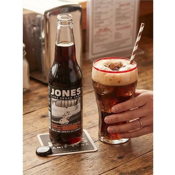 Jones Cane Sugar Soda Root Beer 12x355ml