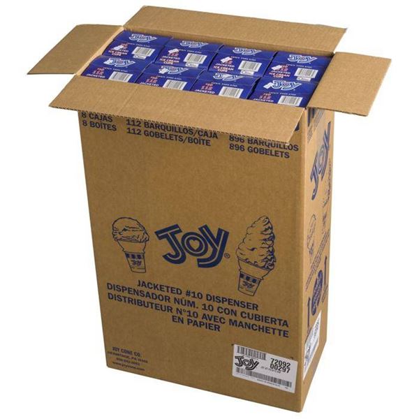 Joy Jacketed #10 Dispenser Ice Cream Cups, 896 cups