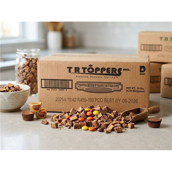 T R Toppers Chopped Reese's Peanut Butter cups, 10 lb