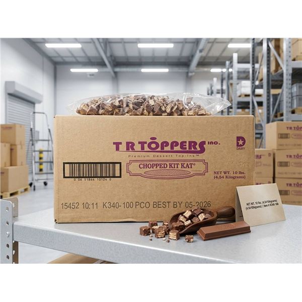 TR Toppers Chopped Kit Kat, 10 lb Box