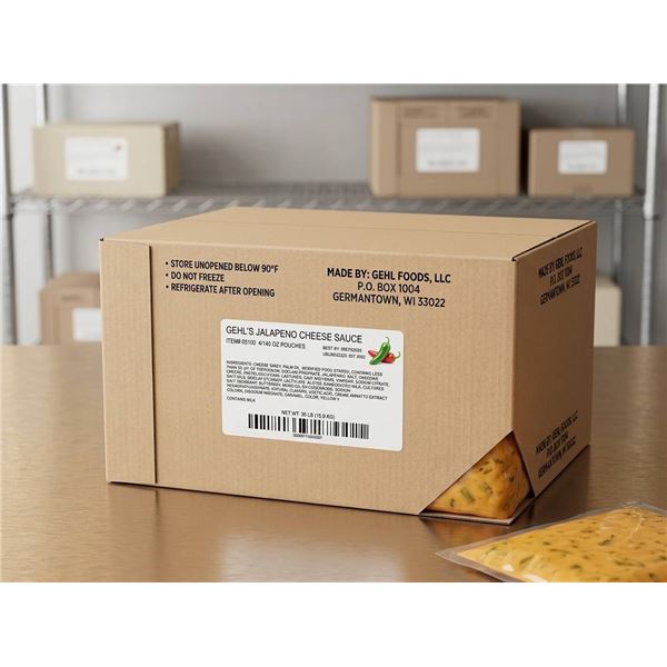 Gehl's Jalapeno Cheese Sauce 35 lb Case