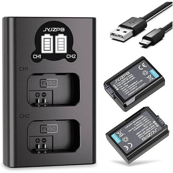 JYJZPB Battery & Charger Set for NP-FW50