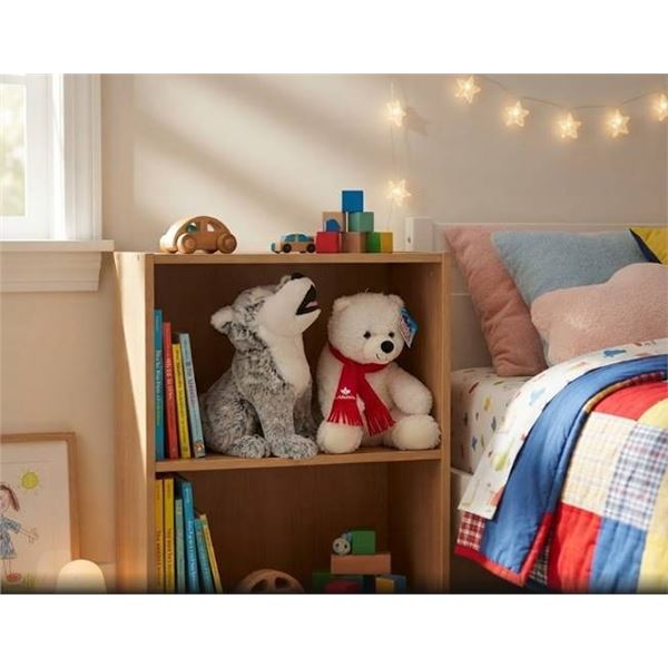 Stuffed Wolf and Canadian Bear Plush Toys