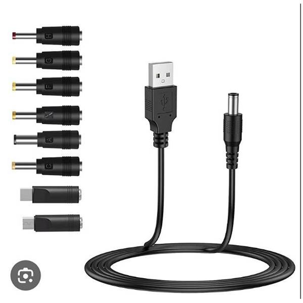 5V DC Power Cable with Multiple Adapters