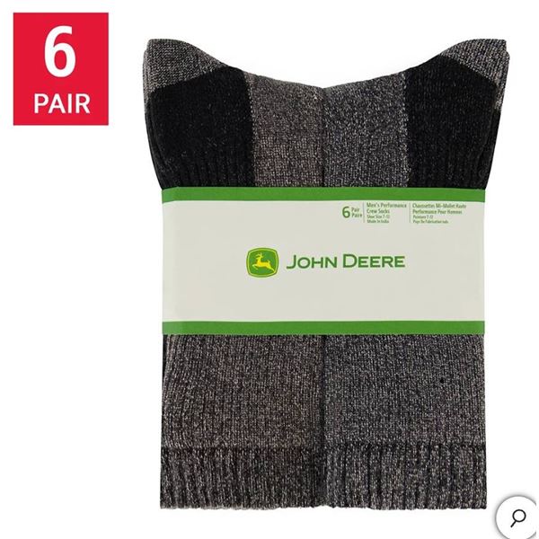 John Deere Men's Workwear Socks 6-Pack