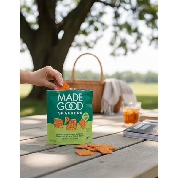 MadeGood Organic Sweet Potato Crackers, 6 x 142g