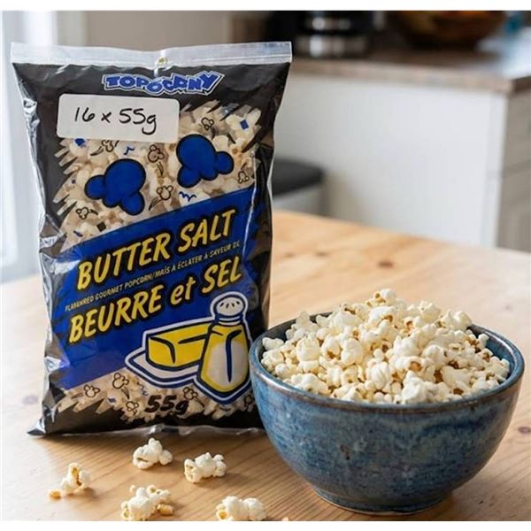 Looney Butter Salt Popcorn 55g Bag x 16