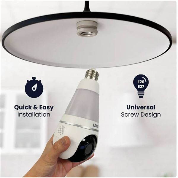 Lorex 2K Wi-Fi Smart Lightbulb Camera 2-Pack
