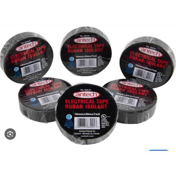 Lot of 3 -Cantech Electrical Tape Pack of 6