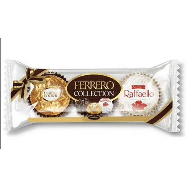 Lot of 12 Ferrero CollectionÂ® Fine Assorted Chocolate and Coconut Confections, 3 pack
