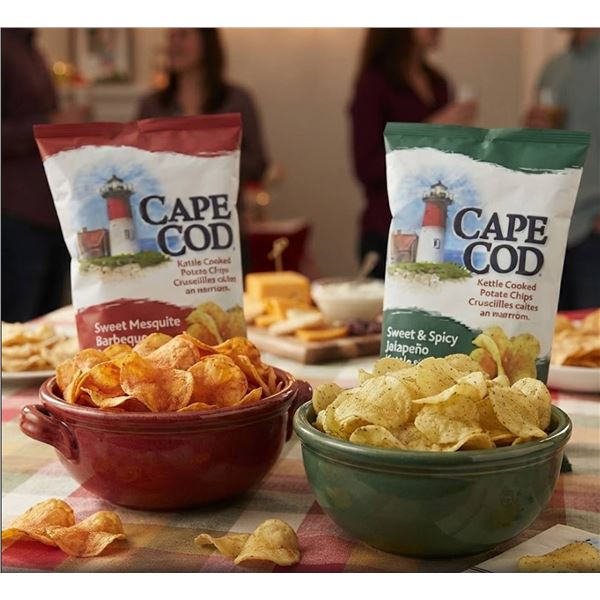 Cape Cod Kettle Cooked Potato Chips Lot 10 BBQ & 8 Jalapeno