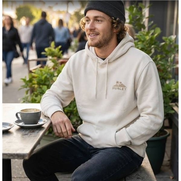 Hurley Beige Hoodie Size XXL