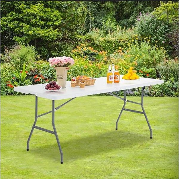 3ft x 6ft Folding Plastic Table with Handle