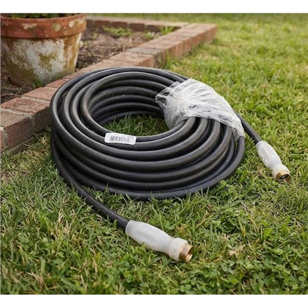 Heavy Duty Black Rubber Hose with Brass Fitt