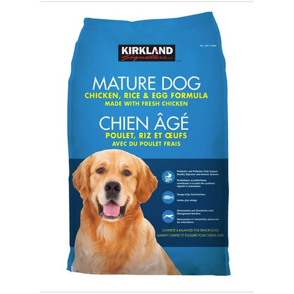 Kirkland Signature Chicken, Rice and Egg Mature Dog Food, 18.1 kg (40 lb.)