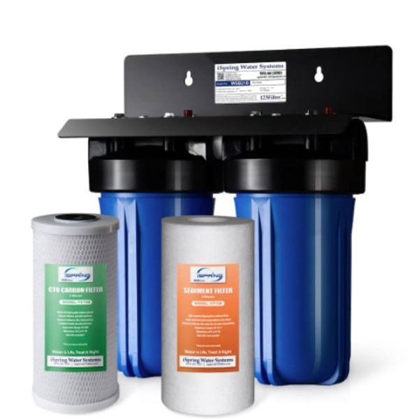 WGB21B 2-Stage Whole House Water Filtration System, with 10" x 4.5" Sediment CTO Filter