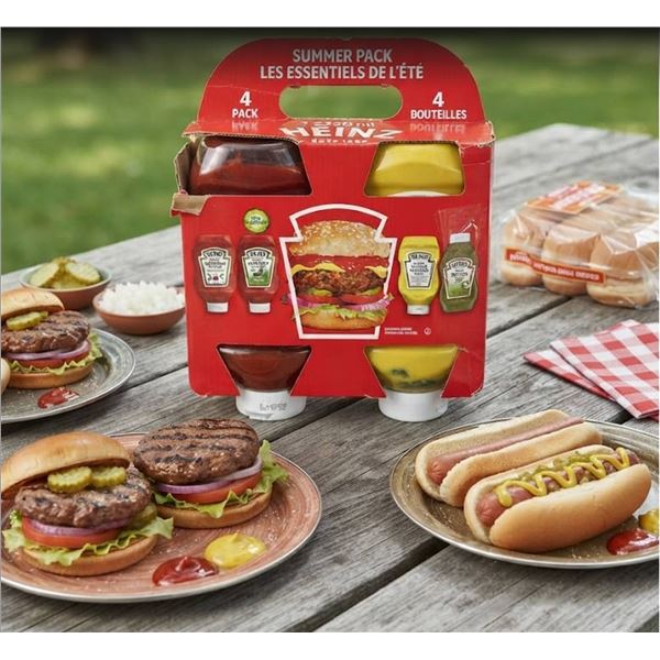 Heinz Ketchup and Mustard 4-Pack Set