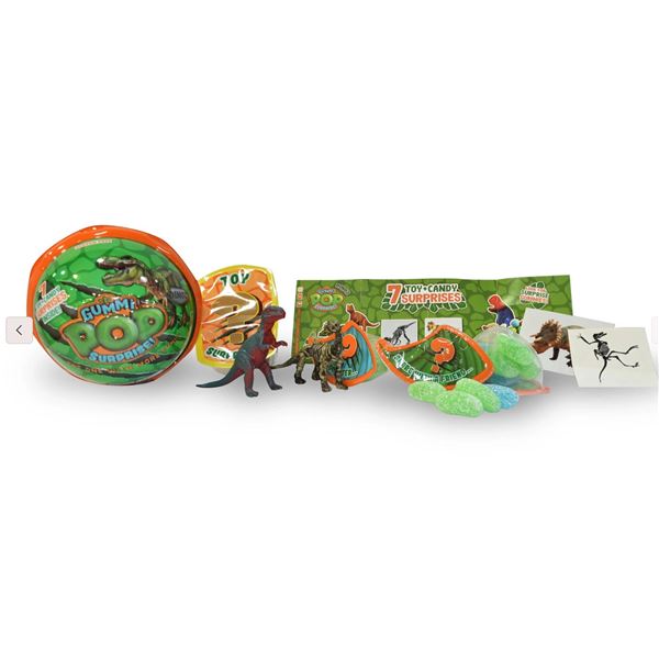 Lot of 4 Gummi Pop Surprise Dinoz Dinosaur 6 per Pack