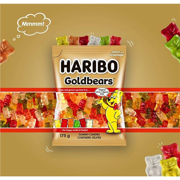 Lot of 12 - Haribo Goldbears Gummy Candy 175g
