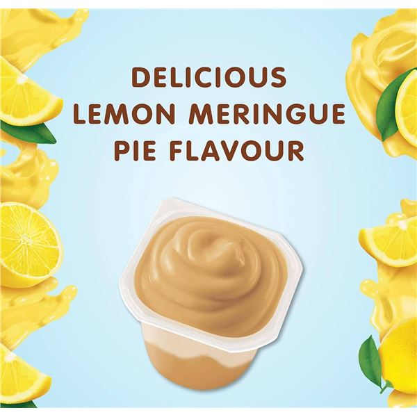 Lot of 12 -Snack Pack Lemon Meringue Pie Pudding Cups (4x99g)