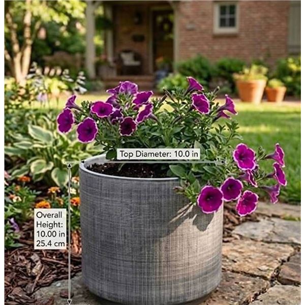 Rivet Rustic Textured Stoneware Planter