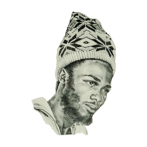 Ras Daniel Heartman (Jamaican 1942-1990) Framed Self-Portrait Print