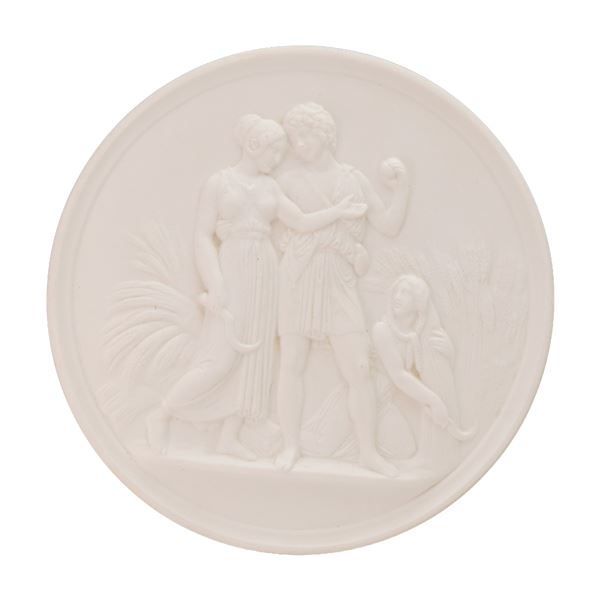 B&G Bisque Porcelain Four Seasons Plaque, Summer