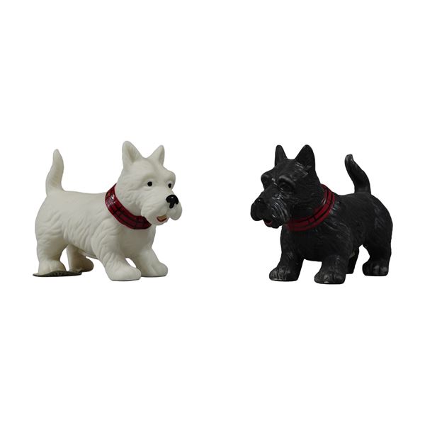 Pair of Scottish Terrier and West Highland White Terrier Salt and Pepper Shakers