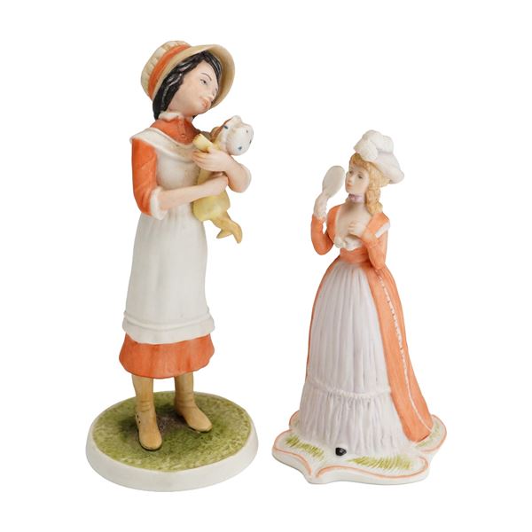 Two Wedgwood Bisque Porcelain Figurines Including Verity