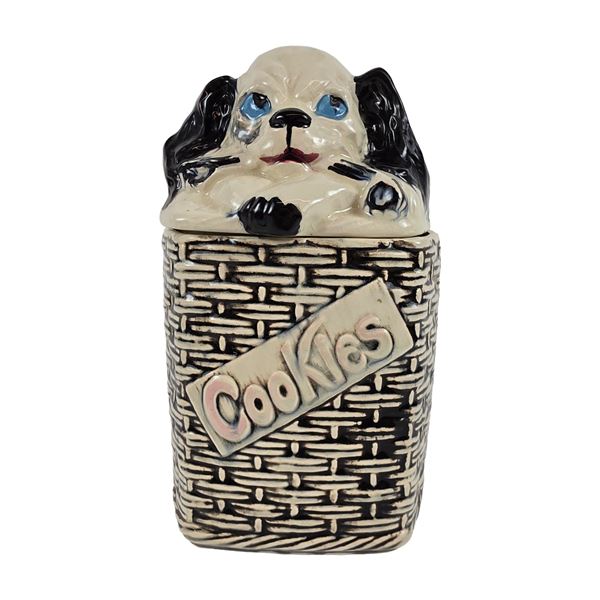 McCoy Ceramic Dog Basket Cookie Jar
