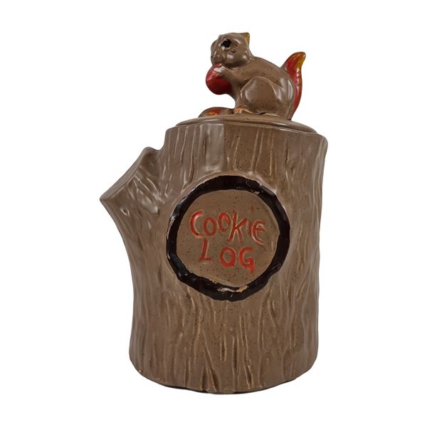 McCoy Ceramic Squirrel Cookie Log Jar