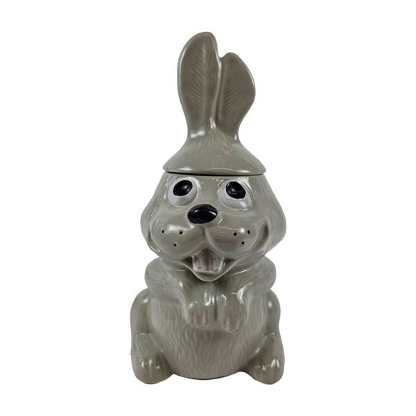 McCoy Pottery Gray Ceramic Rabbit Cookie Jar