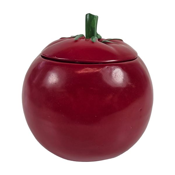 McCoy Pottery Red Ceramic Tomato Cookie Jar