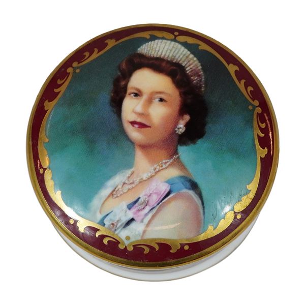 Coalport Bone China Queen Elizabeth II Golden Jubilee Limited Edition Commemorative Trinket Box