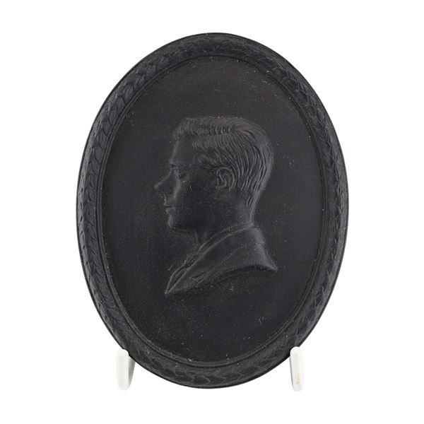 Wedgwood Black Basalt Limited Edition Memorial Medallion of H.R.H. the Duke of Windsor