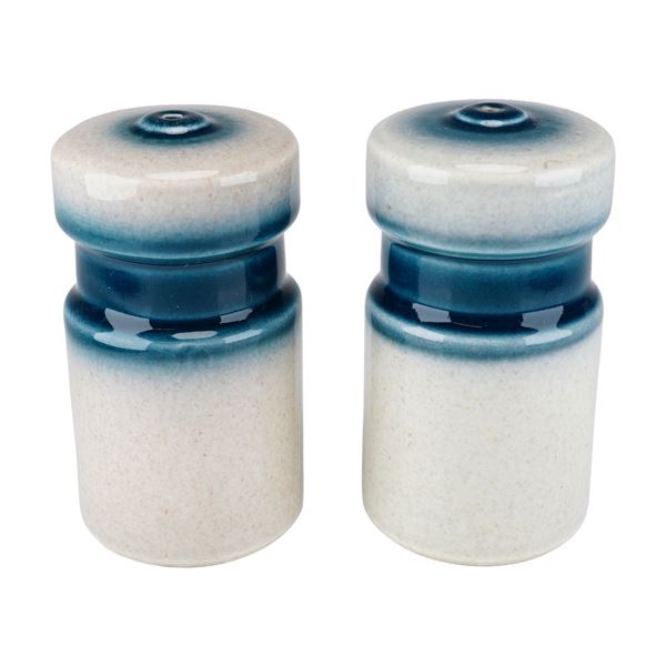 Pair of Wedgwood Blue Pacific Stoneware Salt and Pepper Shakers
