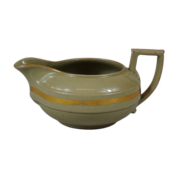 Wedgwood Earthenware Gilded Sage Green Creamer