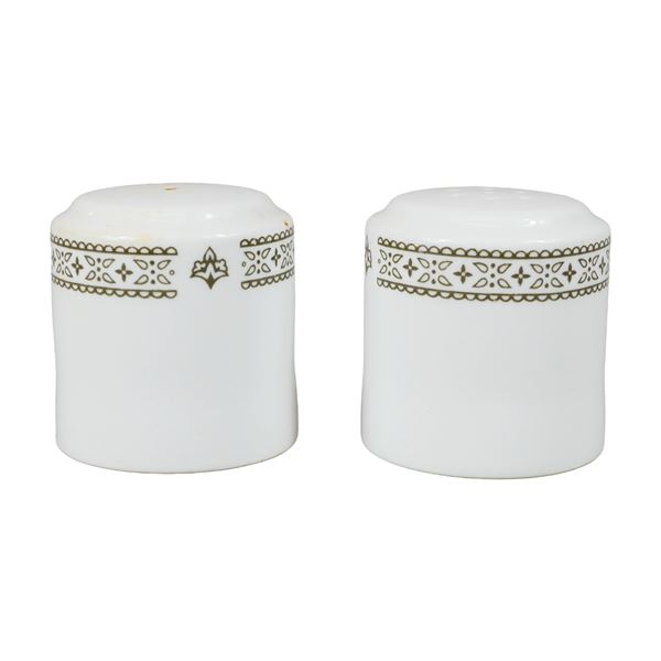 Pair of Wedgwood Hotelware Ceramic Salt and Pepper Shakers