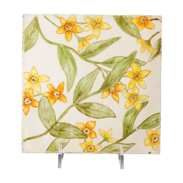 Josiah Wedgwood and Sons Earthenware Wild Flower Theme Glazed Tile
