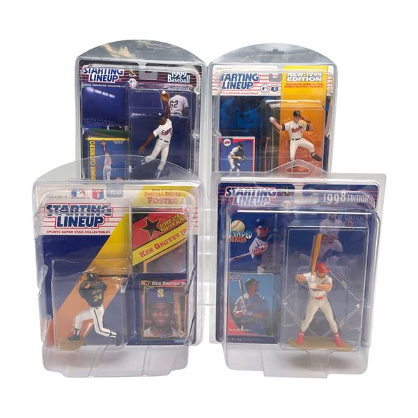 4pc Kenner Starting Lineup Action Figures MLB featuring Ken Griffey Jr. and Mark McGwire