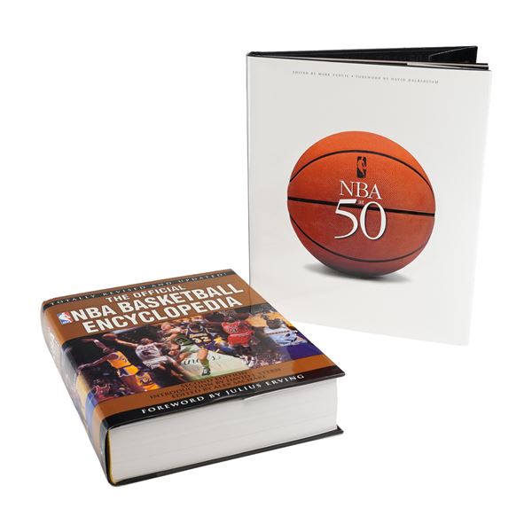 Two NBA History and Reference Hardcover Sport Books including NBA at 50 and Encyclopedia