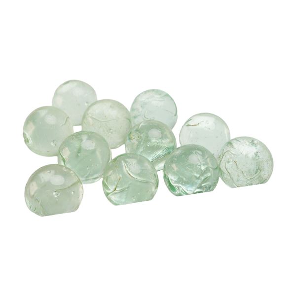 11pc Clear Glass Shooter Marbles