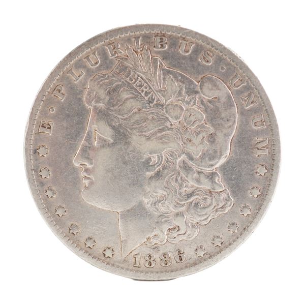 1886 U.S. Morgan Dollar 90% Silver Coin, Circulated