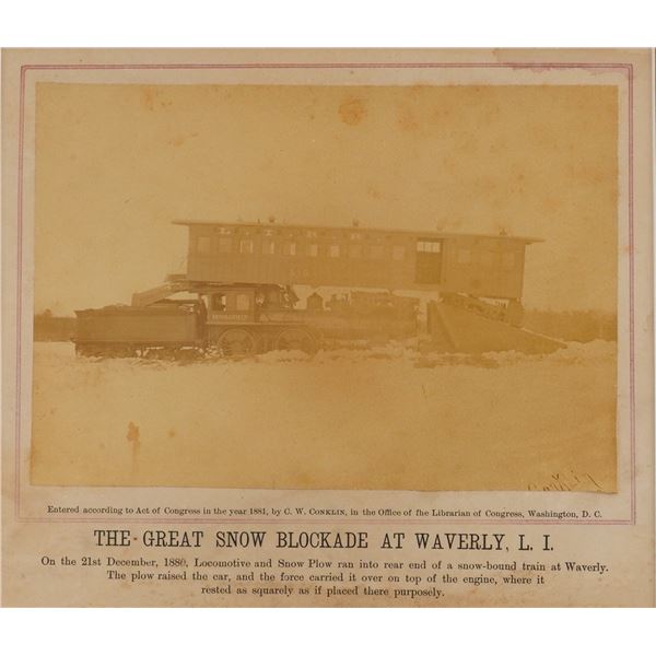 C. W. Conklin, The Great Snow Blockade at Waverly, L.I., Albumen Print, 1880