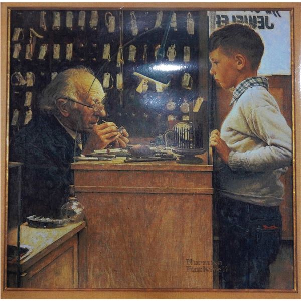 Norman Rockwell (American 1894-1978) Laminated Offset Lithograph, The Watchmaker