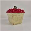 Image 2 : Vintage Ceramic Raspberry Crate Cookie Jar