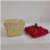 Image 4 : Vintage Ceramic Raspberry Crate Cookie Jar